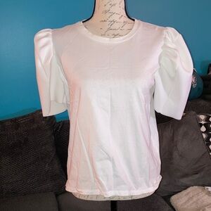 🎉4 for $20 Zara White Puff Sleeve Top, Medium